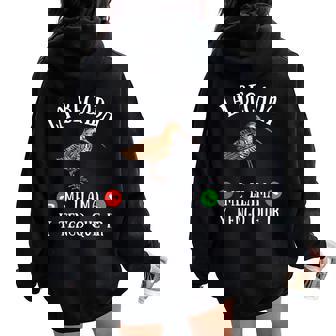 Caza Becada Hombre Divertido Idea De Regalo Cazador Llama Women Oversized Hoodie Back Print - Regaloses