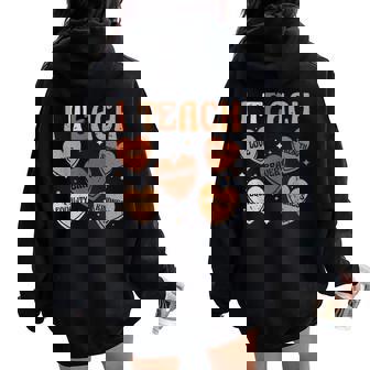 Celebrate Black History Month I Teach Black History Teacher Women Oversized Hoodie Back Print - Thegiftio
