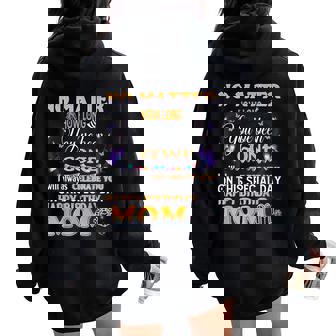 Celebrate My Mom On This Special Day Happy Heaven Birthday Women Oversized Hoodie Back Print - Seseable