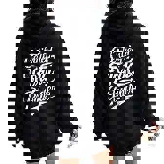 Certified Torta Pounder On Back Fat Girl Torta Pounder Women Oversized Hoodie Back Print - Monsterry