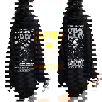 C'est L'heure De L'apéro Humour Apéro Homme Cadeau Sweat à capuche oversize pour femme avec imprimé dans le dos - Cadeauxyz