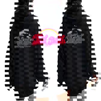 Cette Chienne Grunge Rétro Des Années 60 70 70 90 Hippie Rainbow Sweat à capuche oversize pour femme avec imprimé dans le dos - Cadeauxyz