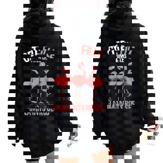 Cette Fille Aime Les Flamants Roses Enfant Sweat à capuche oversize pour femme avec imprimé dans le dos - Cadeauxyz