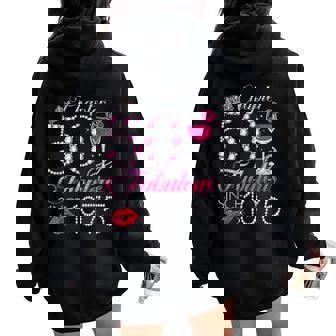 Chapter 50 Fabulous Since 1975 50Th Birthday Queen Diamond Women Oversized Hoodie Back Print | Seseable CA