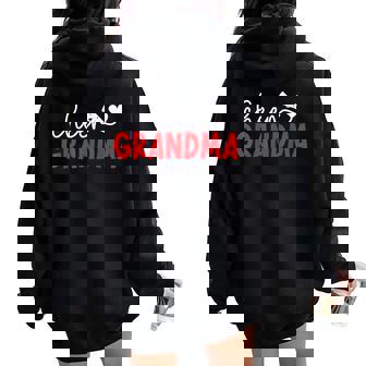 Cheerleading Grandma For Mother's Day Cheer Grandma Of A Cheerleader Grandma Cheer Grandmother Women Oversized Hoodie Back Print - Thegiftio