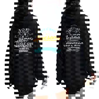 Chemise De Travail Amusante Longshore Sweat à capuche oversize pour femme avec imprimé dans le dos - Cadeauxyz