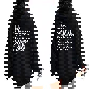 Chihuahua Dog Owner Coffee Lover Women Men Women Oversized Hoodie Back Print - Monsterry