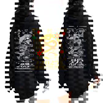 Chinese New Year 2025 Zodiac Year Of Snake For Kid Women Man Women Oversized Hoodie Back Print - Monsterry