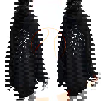 Christian Athlete Basketball Women Oversized Hoodie Back Print - Seseable