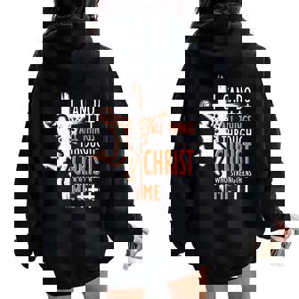 Christian Basketball Jesucristo Jugador De Baloncesto Niños Diversión Women Oversized Hoodie Back Print - Regaloses