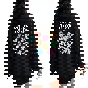 You Are Christian Religious Bible Verse Conversation Heart Women Oversized Hoodie Back Print - Thegiftio UK