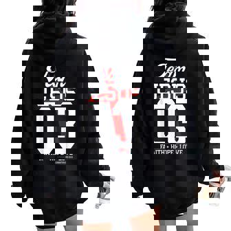 Christian Team Jesus 03 Faith Hope Love Women Oversized Hoodie Back Print | Seseable UK