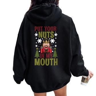 Christmas Bachelor Party Women Oversized Hoodie Back Print - Monsterry
