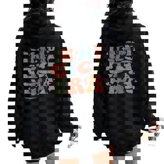In My Cici Era Lover Groovy Vintage Mom Mother's Day Small Black Women Oversized Hoodie Back Print - Seseable