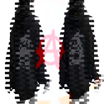 Clásico Punk Rock Anarquista-Un Símbolo De Anarquía Cuello Women Oversized Hoodie Back Print - Regaloses