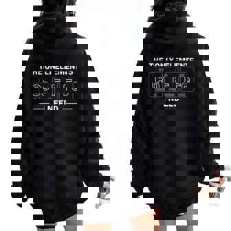 Coffee The Only Elements I Need Women Oversized Hoodie Back Print - Regaloses