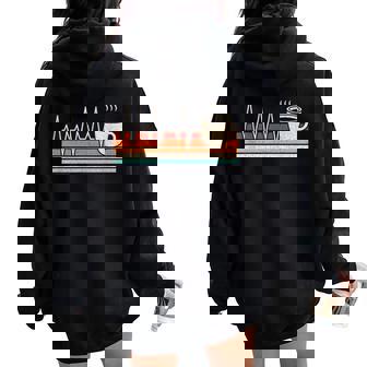 Coffee Heartbeat Coffee Lover Retro Cup Of Coffee Men Women Women Oversized Hoodie Back Print - Monsterry