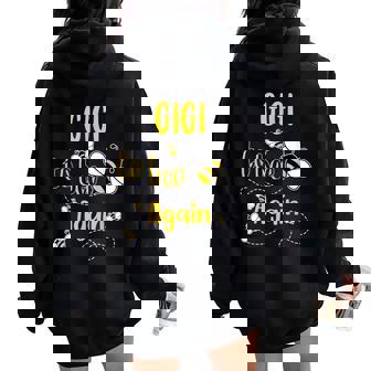 Coming Gigi Again To Bee Pregnancy Announcement Mother's Day Women Oversized Hoodie Back Print | Mazezy