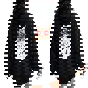 Cool Women's Kids You Need A Cat Meow Meow Cats Women Oversized Hoodie Back Print - Monsterry