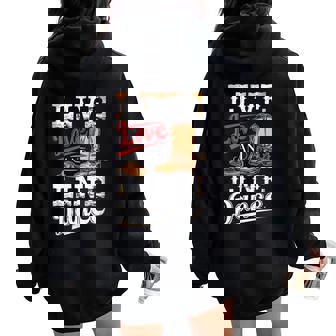 Cowboy Cowgirl Dancing Live Western Line Bailando Regalos Cuello Women Oversized Hoodie Back Print - Regaloses