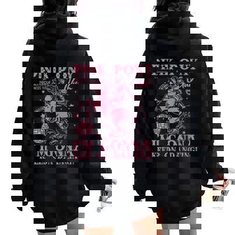 Cute Birthday Cowgirl Retro Pink Girl Pony Club Women Oversized Hoodie Back Print | Mazezy