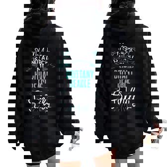 Cute Brittany Beagle Shirt Family Dog For Women Men Women Oversized Hoodie Back Print - Monsterry