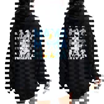 Cute Mama Goose Coquette Mother's Day Goose Lover Women Oversized Hoodie Back Print - Seseable