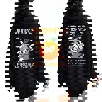 Cute Mom's Main Squeeze Orange Boy Girl Toddler Women Oversized Hoodie Back Print - Monsterry