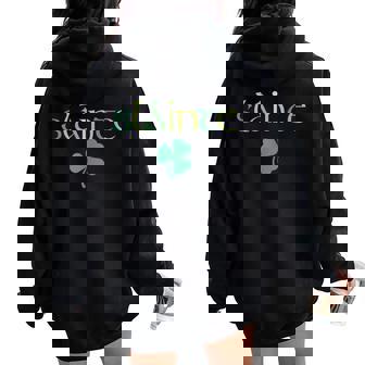 Cute Slainte Irish Trendy St Patrick's Day Lucky Tank Top Women Oversized Hoodie Back Print - Monsterry