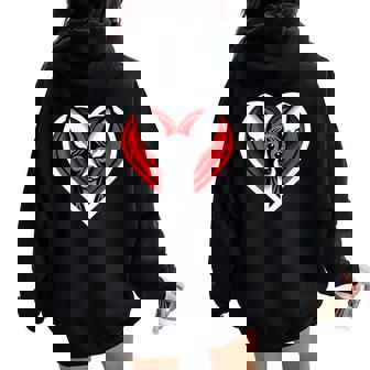 Cute Xolo Xoloitzcuintle Heart Puppy Dog Lover Women Oversized Hoodie Back Print - Monsterry