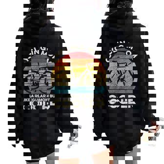 Cyclisme Maman Comme Un Papa Ordinaire Mais Plus Cool Cyclisme Mamanélo Sweat à capuche oversize pour femme avec imprimé dans le dos - Cadeauxyz