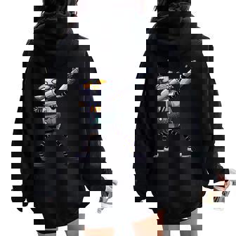 Dabbing Robot Cute Dab Dance Move Trend Machine Women Oversized Hoodie Back Print - Monsterry