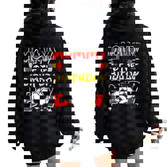 Dad And Mom Mommy Of The Birthday Boy Family Party Decor Women Oversized Hoodie Back Print - Thegiftio