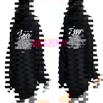 Dance Grammy Leopard Dancing Grammy Mother's Day Women Oversized Hoodie Back Print | Seseable CA