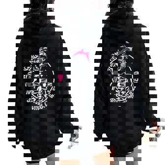 Dance Mom Skeleton Dance Comps Dance Competition Mom Women Oversized Hoodie Back Print | Mazezy