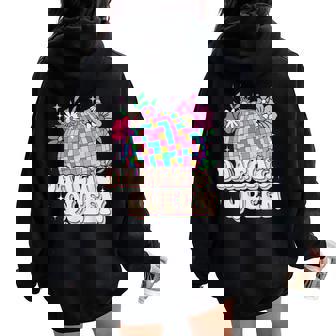 Dancing Queen Retro Dance Mom Dancing 70S 80S Women Oversized Hoodie Back Print - Thegiftio UK