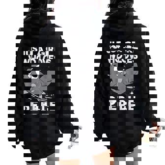 Dandy's World Pebble Just A Girl Who Loves Dandy's World Women Oversized Hoodie Back Print | Seseable UK