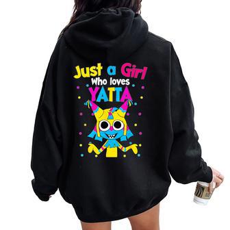Dandy's World Yatta Just A Girl Who Loves Dandy's World Women Oversized Hoodie Back Print - Thegiftio UK