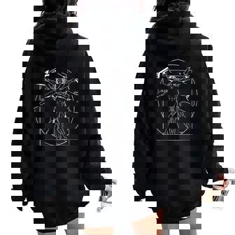 Davinciitruvian Man Bricoleur Avec Outils Sweat à capuche oversize pour femme avec imprimé dans le dos - Cadeauxyz