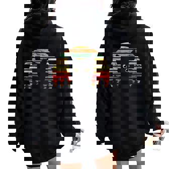 intage Montrant Un Chat Des S Et Des Hommes Chat Rétrointage Sweat à capuche oversize pour femme avec imprimé dans le dos - Cadeauxyz