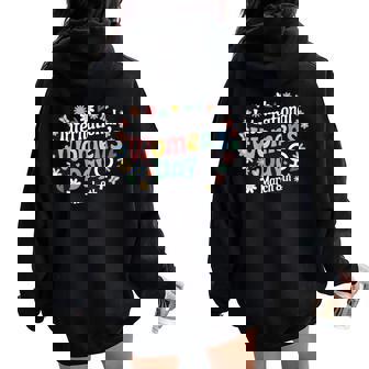 Día Internacional De La 2025 8 De Marzo Flores Tipografía Women Oversized Hoodie Back Print - Regaloses