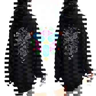 Diatoms Oceanographer Researcher Science Teacher Women Oversized Hoodie Back Print - Monsterry