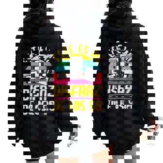 Disfraz Años 90 90S Outfit 90S Costume Niña Cassette Women Oversized Hoodie Back Print - Regaloses