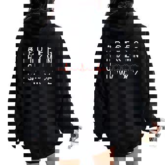 Divertido Regalo De Estudiante De Enfermería Para Hombres Y Es Fresco Pqrst Wave Ecg Women Oversized Hoodie Back Print - Regaloses