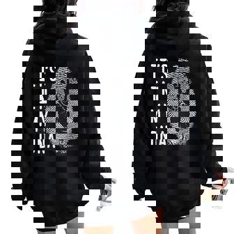 My DNA Peace Peacekeeper Genes Women Oversized Hoodie Back Print - Monsterry