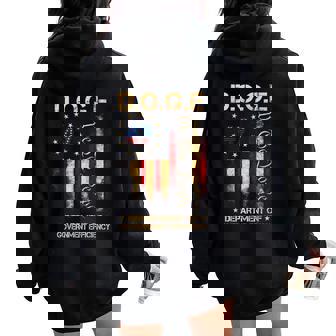 Doge DOGE Department Of Government Efficiency Womens Women Oversized Hoodie Back Print | Mazezy