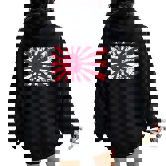Drapeau De La Marine Du Japon -Intage Patriotique Sweat à capuche oversize pour femme avec imprimé dans le dos - Cadeauxyz