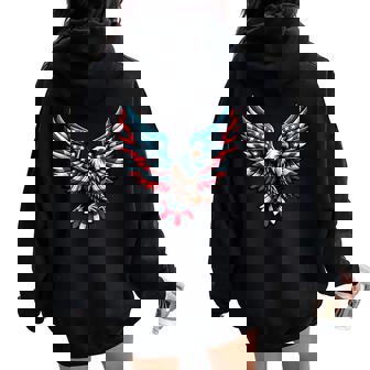 Drôle D'aigle À Tête Blanche 4 Juillet Drapeau Américain Des États-Unis Pour Garçons Et Filles Sweat à capuche oversize pour femme avec imprimé dans le dos - Cadeauxyz