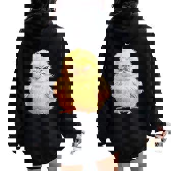 Drôle De Poulet Grincheux Poussin Oiseau Animal Amoureux Cadeau Homme Sweat à capuche oversize pour femme avec imprimé dans le dos - Cadeauxyz