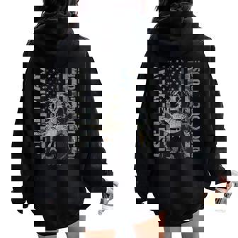 Duck Hunting Hunter Women Oversized Hoodie Back Print - Thegiftio UK